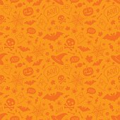 Halloween orange festliche nahtlose Muster.