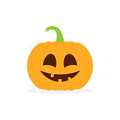 Halloween pumpkin character vector. Happy cute pumpkin vegetable for autumn October party illustration isolated on white