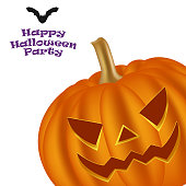 Halloween pumpkin on a white background. Vector illustration