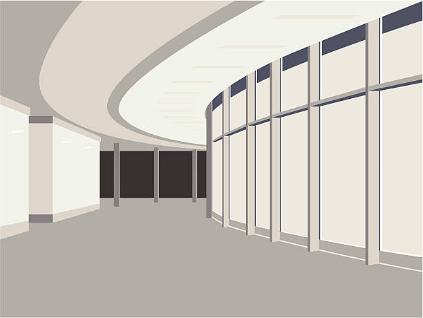 illustrazioni stock, clip art, cartoni animati e icone di tendenza di corridoio - corridoio ufficio