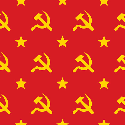 Hammer And Sickle Seamless Pattern