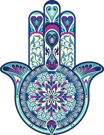 Hamsa Handdecorative Vector Hand Stock Illustration - Download Image ...
