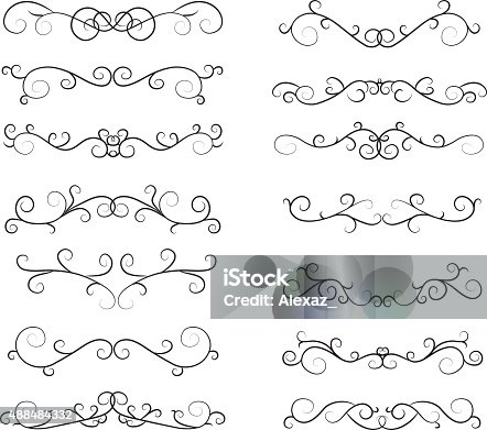 istock Hand Draw Calligraphic Elements 488484332