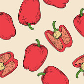Repeating Vegetable background.