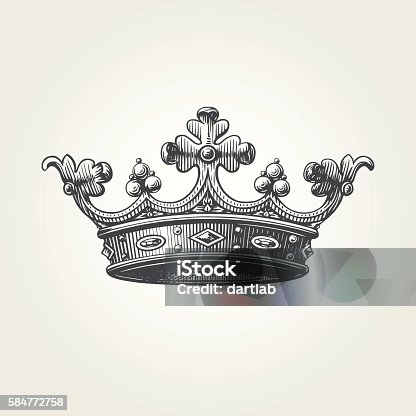 istock Hand drawn crown 584772758