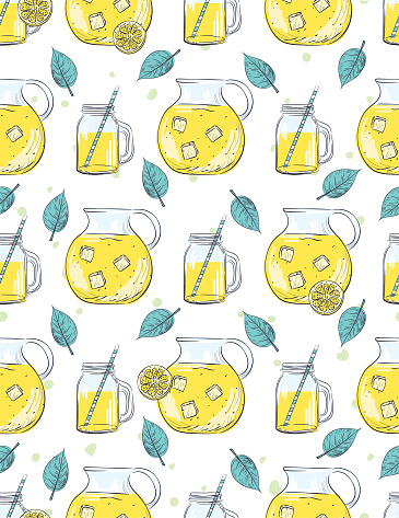 Hand Drawn lemons Pattern