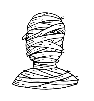 Hand drawn mummy vector illustration