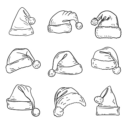 Hand Drawn Santa Hat