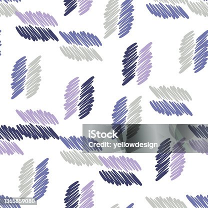 istock Hand drawn scrawl sketch pattern isolated. Pencil strokes seamless texture. Scribble line drawing wallpaper. 1365859080