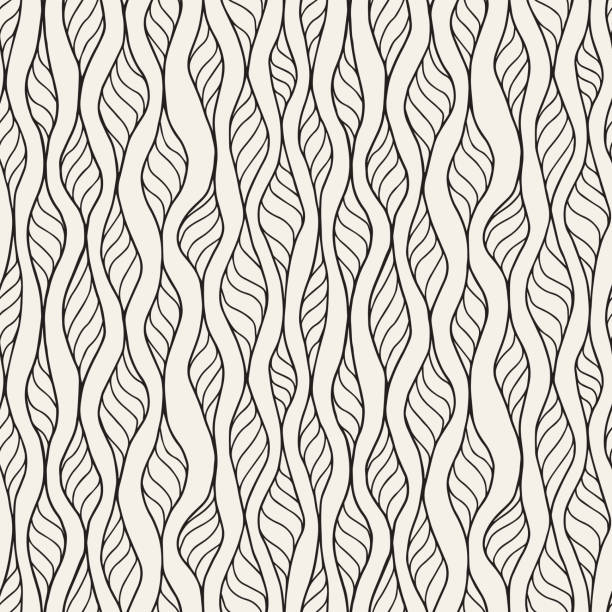 Hand Drawn Seamless Pattern Vector Seamless. Colors easily changed. pasta designs stock illustrations