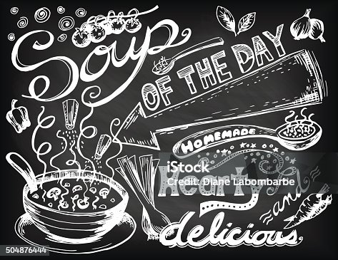 istock Hand Drawn Soup Doodles 504876444