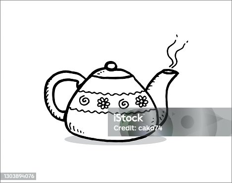 istock Hand drawn teapot 1303894076