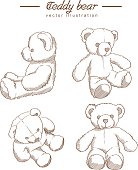 Hand drawn teddy bear