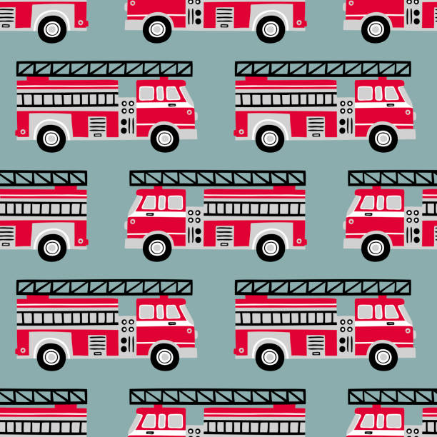 132 Fire Truck Wallpapers Cartoon Illustrations Clip Art Istock