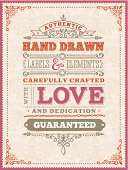 A hand drawn vintage poster template. EPS 10 file, no transparencies, layered & grouped, 