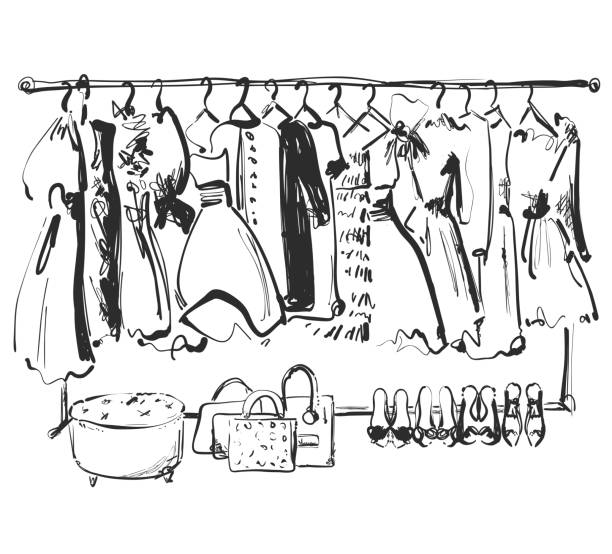 Drawing Of Clothes Cupboard Illustrations, Royalty-Free Vector Graphics ...