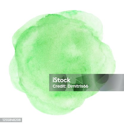 istock Hand drawn watercolor stain. 1255848208