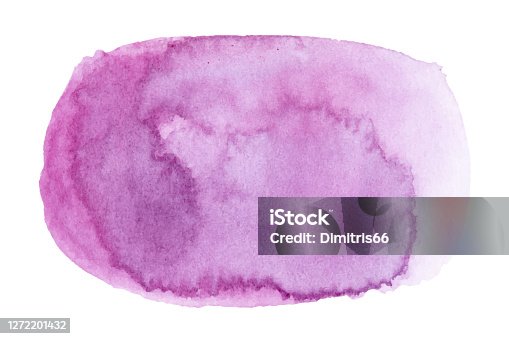 istock Hand drawn watercolor stain 1272201432
