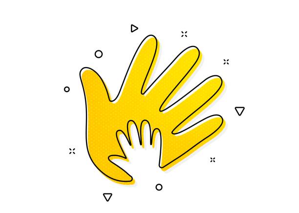 ilustrações de stock, clip art, desenhos animados e ícones de hand icon. social responsibility sign. vector - social responsibility