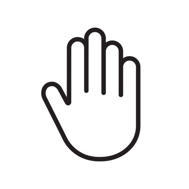 Hand palm Icon Hand palm Icon stop stock illustrations