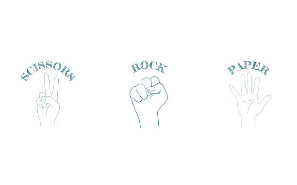 Rock paper scissors hand sign. Vector illustration rock paper scissors  game, hand sign. | CanStock