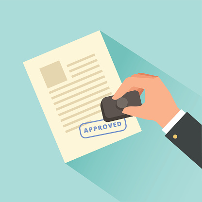 Hand Stamping Notary Approving A Documents Stock Hand Stamping Notary Approving A Documents Stock