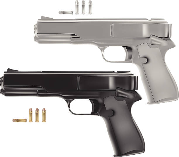 Handguns - Vector Handguns - Vector nra stock illustrations