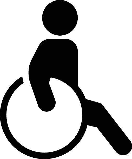 ilustrações de stock, clip art, desenhos animados e ícones de handicap - wheelchair street