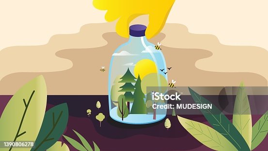 istock Hands holding environment for care concept. Responsibility of environmental protection 1390806278