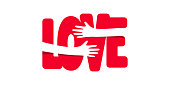 istock Hands hugs word LOVE illustration 1331270672