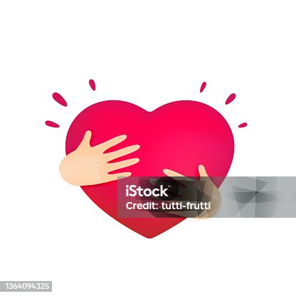 istock Hands with heart shape illustration 1364094325