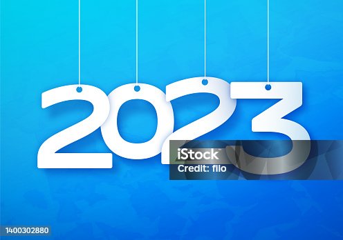 istock Hanging Happy New Year 2023 Numbers 1400302880