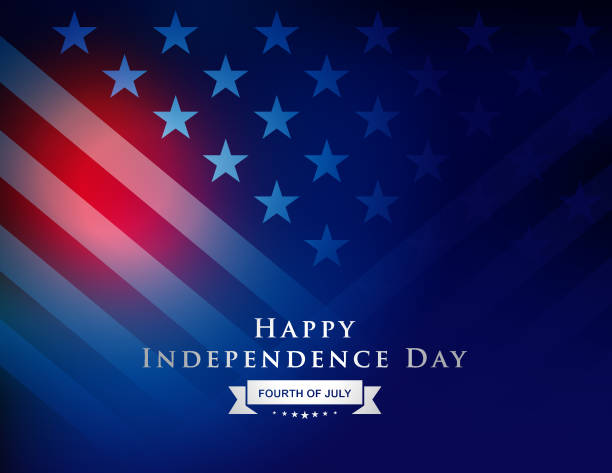 счастливый 4 июля день независимости фон - independence day stock illustrations