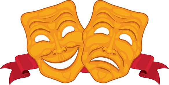 Happy and Sad Theater Masks