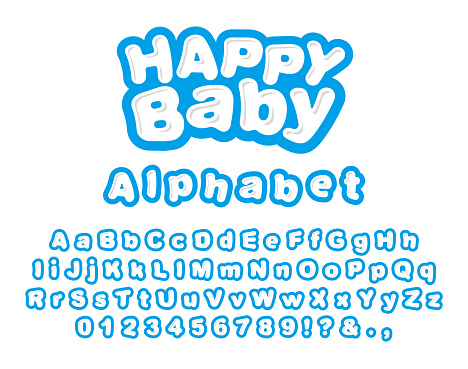 Happy baby. English Alphabet