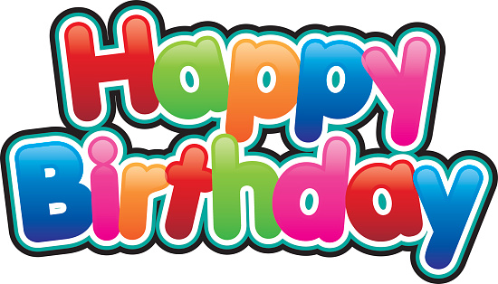 Happy Birthday Bright Font Stock Illustration - Download Image Now - iStock