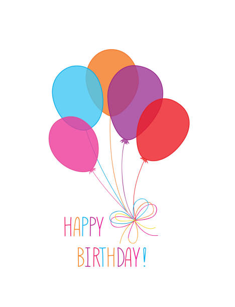 Drawing Of Happy Birthday Balloons Free Illustrations, Royalty-Free ...