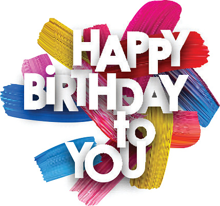 Affiche De Joyeux Anniversaire Avec Des Coups De Pinceau Affiche De Joyeux Anniversaire Avec Des Coups De Pinceau