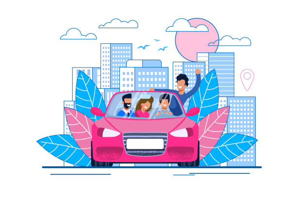 Friends In Car Illustrations, Royalty-Free Vector Graphics & Clip Art ...