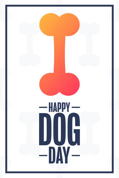 Happy Dog Day. Holiday concept. Template for background, banner, card, poster with text inscription. Vector EPS10 illustration. Happy Dog Day. Holiday concept. Template for background, banner, card, poster with text inscription. Vector EPS10 illustration national dog day stock illustrations