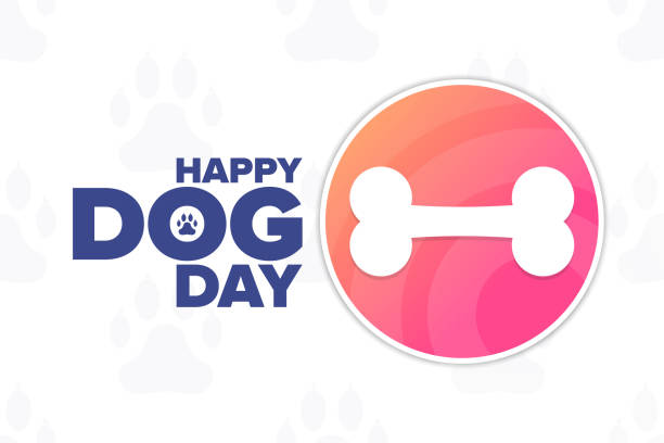 Happy Dog Day. Holiday concept. Template for background, banner, card, poster with text inscription. Vector EPS10 illustration. Happy Dog Day. Holiday concept. Template for background, banner, card, poster with text inscription. Vector EPS10 illustration international dog day stock illustrations