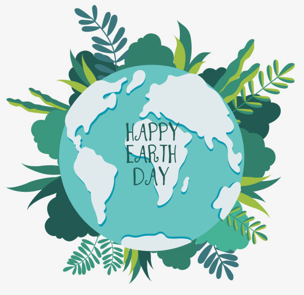 Happy Earth day vector illustration. Eco friendly ecology concept Happy Earth day vector illustration. Eco friendly ecology concept earth day stock illustrations