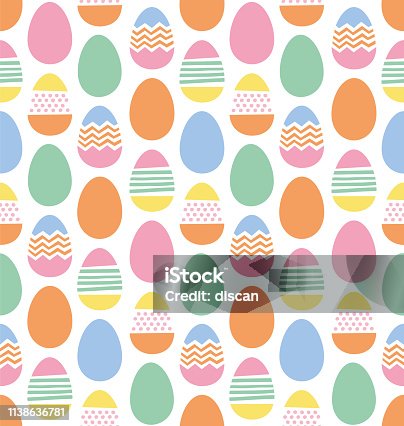 istock Happy Easter eggs seamless pattern 1138636781