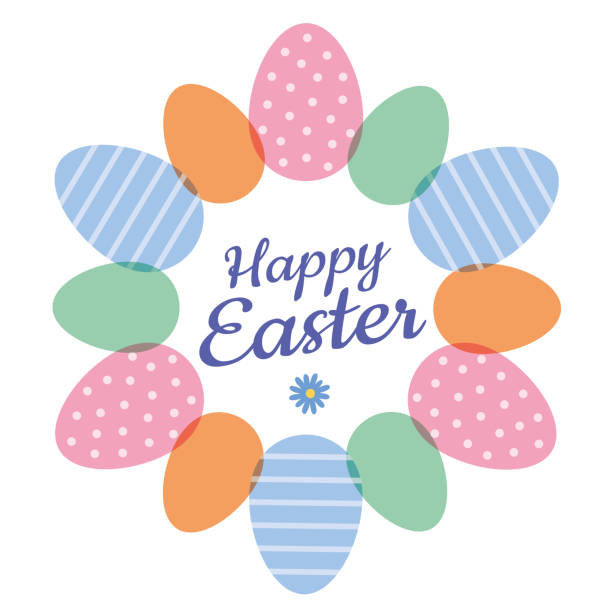 Happy Easter greeting card design. Stock illustration  easter sunday stock illustrations