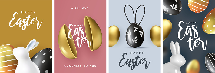 Happy easter. Set of posters 5