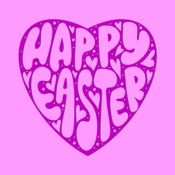 Happy Easter  drawing of the good friday stock illustrations