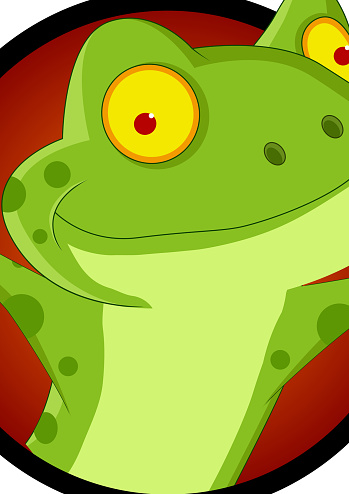 happy frog cartoon
