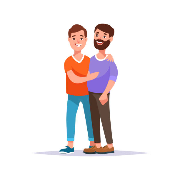 快樂的同性戀夫婦 - 同性情侶 幅插畫檔、美工圖案、卡通及圖標