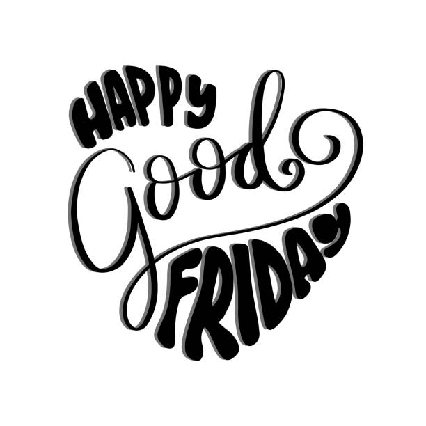 Happy Good Friday  drawing of the good friday stock illustrations