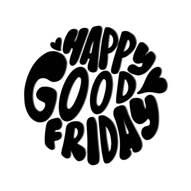Happy Good Friday  drawing of the good friday stock illustrations